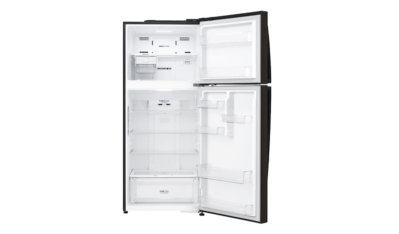 LG 441L Top Mount Fridge with Door Cooling+™ in Anti-fingerprint Black Steel, GT-442BTDC